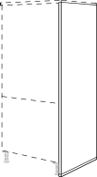 Abschlusswange für Highboards, nobilia HWA16