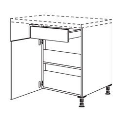 Eckschrank, 125 cm, nobilia UE100-60