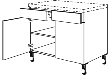 Unterschrank, 90 cm, nobilia US90