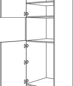 Hochschrank für Kühlautomat und Kompaktgerät, 60 cm, nobilia G88MDK-1