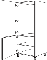 Hochschrank für Kühlautomat, 60 cm, nobilia GD123-1
