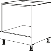 Unterschrank für Backofen und Kochfeld, 60 cm, nobilia HUB