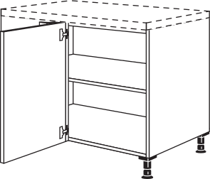Unterschrank Eckschrank, 100 cm, nobilia UEDF100-60