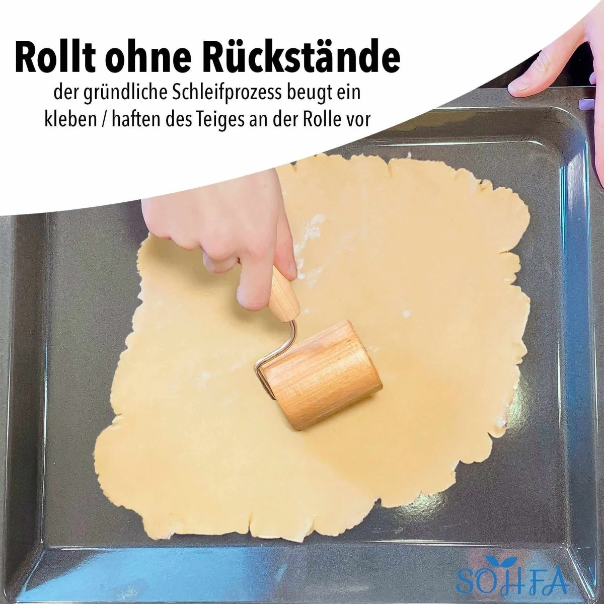 Backblechroller gerade »Teigroller aus Buchenholz« – Bild 6