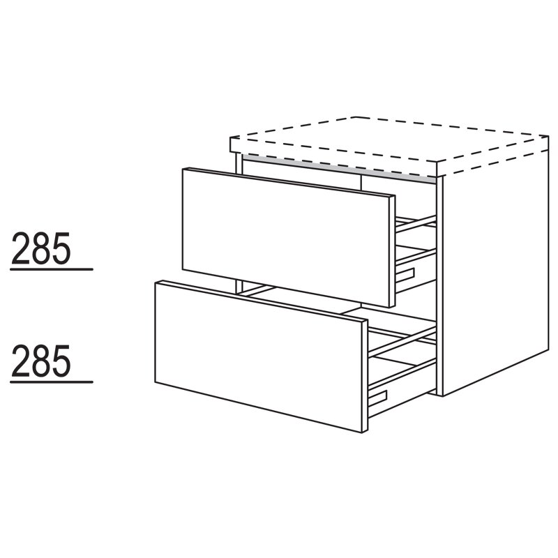 Wandschrank / Sideboard / Auszugschrank, 60 cm, nobilia BU2A60 58 – Bild 5
