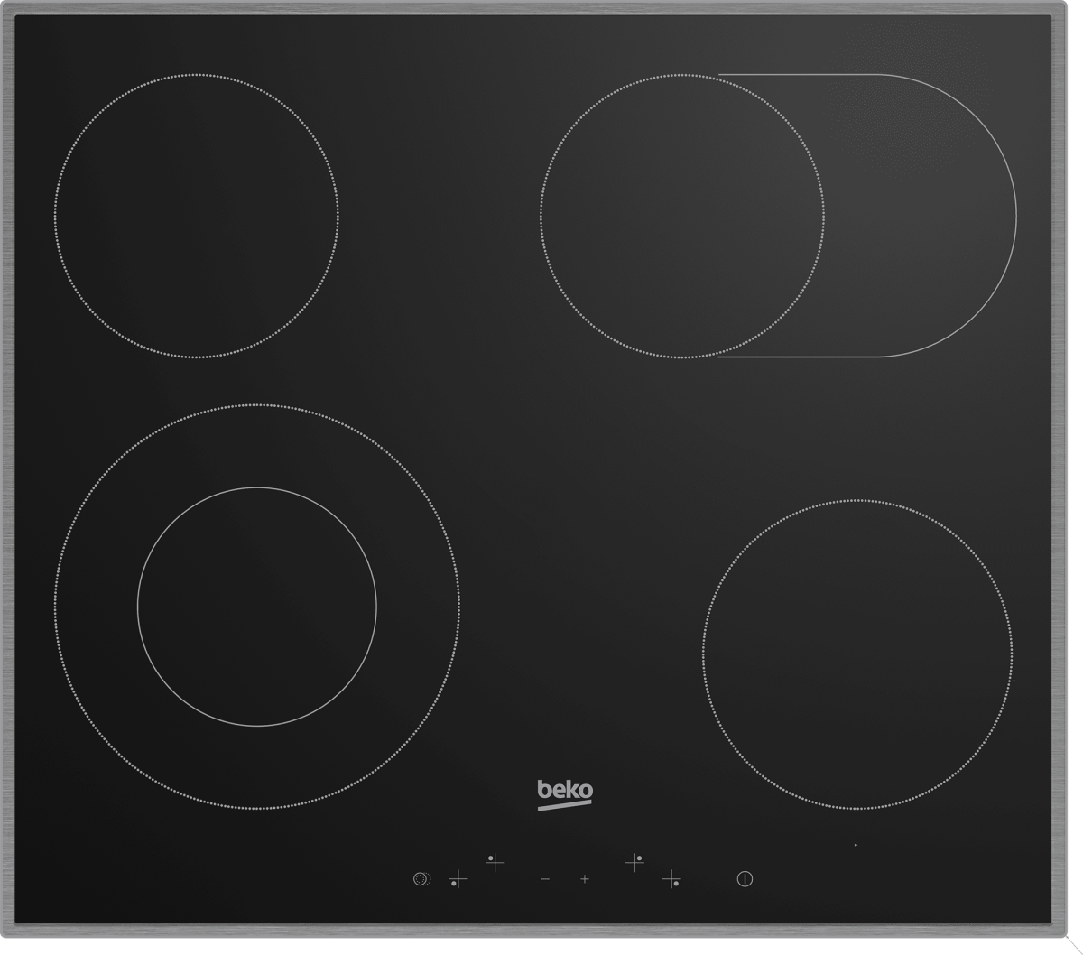 Beko EB9741XHL Glaskeramik-Kochfeld, 60 cm, Sologerät – Schnellerhitzend mit Restwärmeanzeige