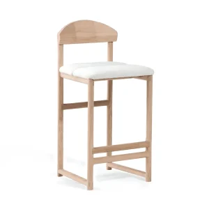 by Crea® Barhocker TED Eiche Natur Bouclé Ivory