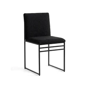 by Crea® Esszimmerstuhl ISABELL Bouclé Schwarz