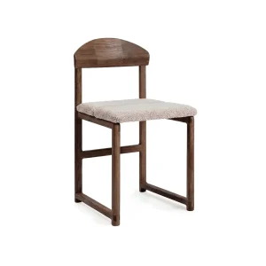 by Crea® Esszimmerstuhl KARIN Dunkle Eiche Bouclé Greige