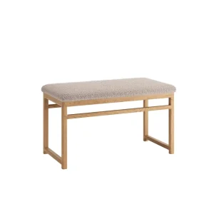 by Crea® Holzbank ALVA Eiche Natur Bouclé Greige