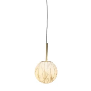 It's about RoMi Hängelampe CARRARA gold | 16x16x28cm