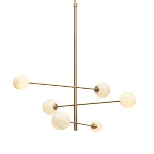 It's about RoMi Hängelampe CARRARA gold | 100x100x95cm