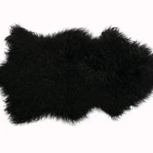 Fibre by Auskin Tibetlammfell BLACK schwarz 80cm