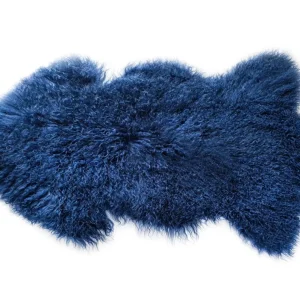 Fibre by Auskin Tibetlammfell CORNSILK blau | 80cm