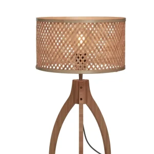 Good&Mojo Tischlampe JAVA braun | 20x20x40cm