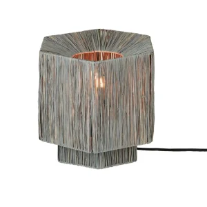 Good&Mojo Tischlampe PANAMA grau | 26x28x26cm