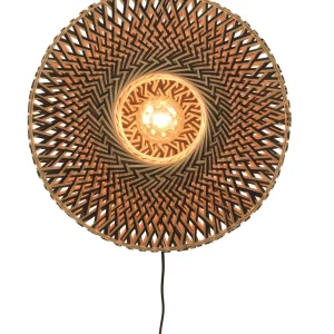 Good&Mojo Wandleuchte BALI natur schwarz | 44x15x44cm