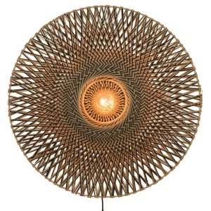 Good&Mojo Wandleuchte BALI natur schwarz | 87x23x87cm