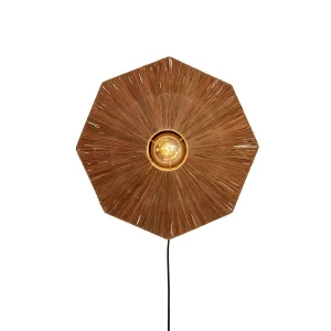 Good&Mojo Wandleuchte PANAMA braun | 45x7x45cm