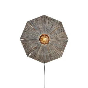 Good&Mojo Wandleuchte PANAMA grau | 45x7x45cm