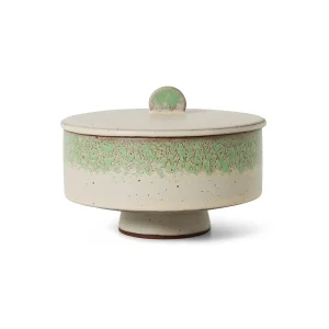 HKliving Aufbewahrungsdose SLUSH Bonbon 70s Ceramics bunt | Ø14x10cm