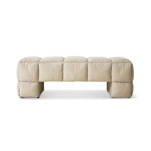 HKliving Bank PUFFY LOBBY BENCH pebble beige | 40x140x45cm