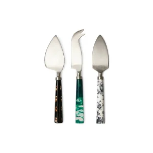 HKliving Käsemesser Cheese Knives COAST 3er Set bunt