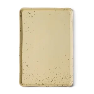 HKliving Platte GRIT 70s Ceramics beige | 22,5x33x2cm