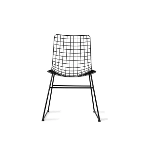 HKliving Stuhl WIRE CHAIR BLACK schwarz | 47x54x86cm