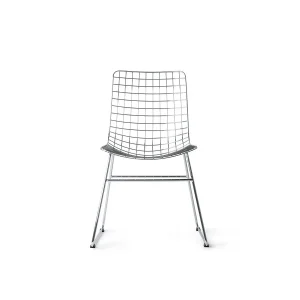 HKliving Stuhl WIRE CHAIR SILVER chrome silber | 47x54x86cm