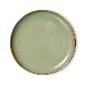 HKliving Teller Kuchenteller MOSS GREEN Chef Ceramics hellgrün | Ø20x2,8cm