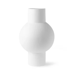HKliving Vase weiß matt M | 21x21x32cm