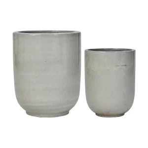 House Doctor Blumentopf 2er Set PHO grau