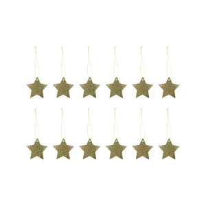 House Doctor Geschenkanhänger STAR gold glitter | Ø7cm