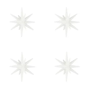 House Doctor Ornamente SPIKE KLEIN 4er Set weiß | Ø 7,5 cm