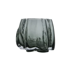 House Doctor Teelichthalter CURVA rauchgrau | 15x12,5cm