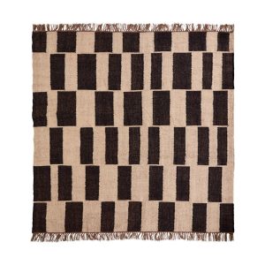 House Doctor Teppich GRAPH schwarz natur | 180x180cm