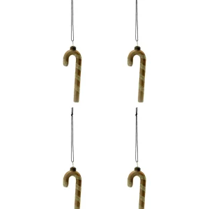 House Doctor Weihnachtsschmuck STICK 4er Set gold | 3x11cm