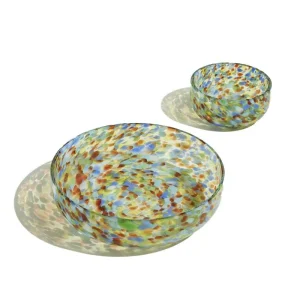 Hübsch Schale CONFETTI bunt 2er Set | Ø15cm Ø26cm