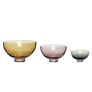 Hübsch Schale RADIANT bunt 3er Set | Ø12cm Ø18cm Ø22cm