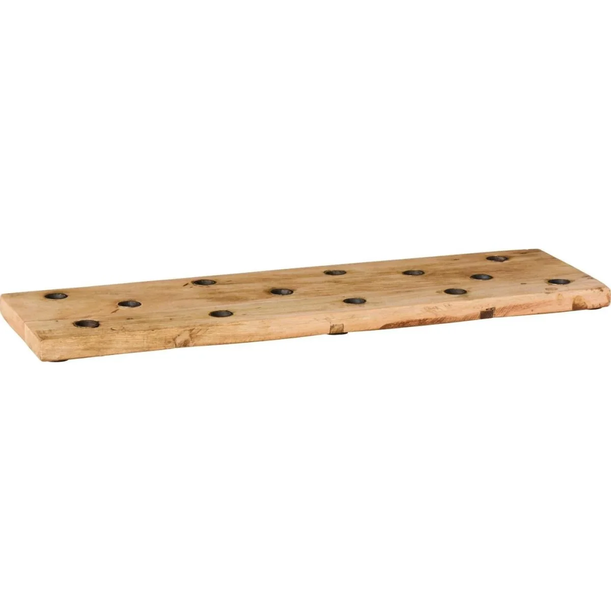 IB Laursen Kerzenhalter UNIKA Holzbrett für 13 Kerzen| 15x2x50cm