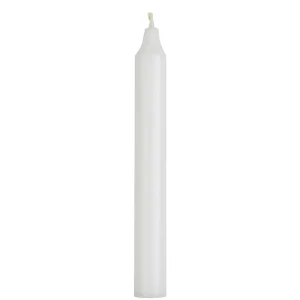IB Laursen Stabkerze WHITE weiß rustikal | Ø2,2x18cm
