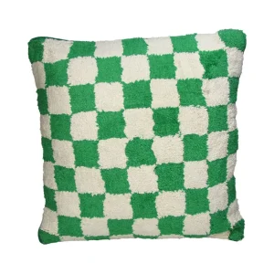 Kersten Kissen CHECKER grün creme | 50x50cm