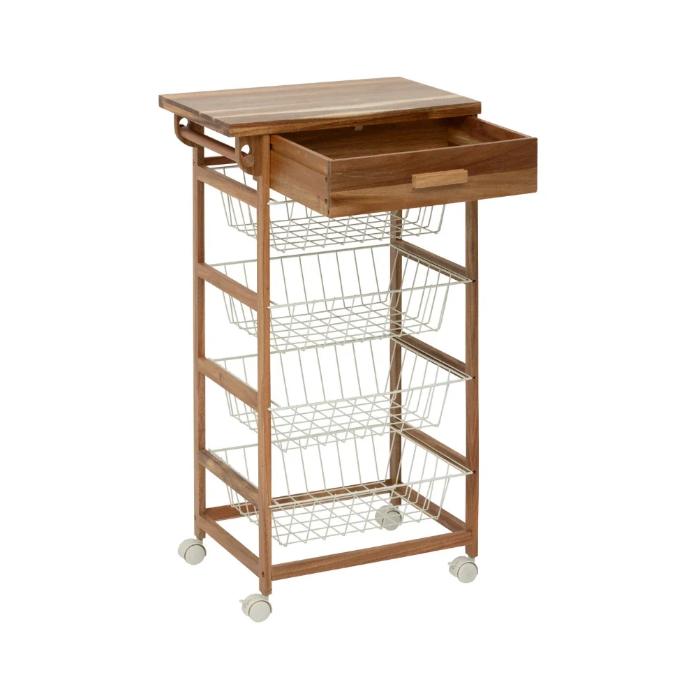 Houten keukentrolley met opbergmanden Five® – Bild 5