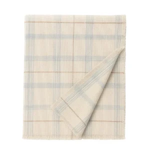 Lorena Canals Handweb-Kinderbettwurf TARTAN Blau Salbei | 140x200cm