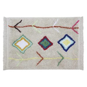 Lorena Canals waschbarer Teppich KAAROL natur bunt | 200x140cm | 200x140x0cm