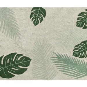 Lorena Canals waschbarer Teppich TROPICAL grün | 200x140 cm