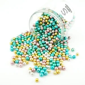 Mini Knusperkugeln Bunt Metallic