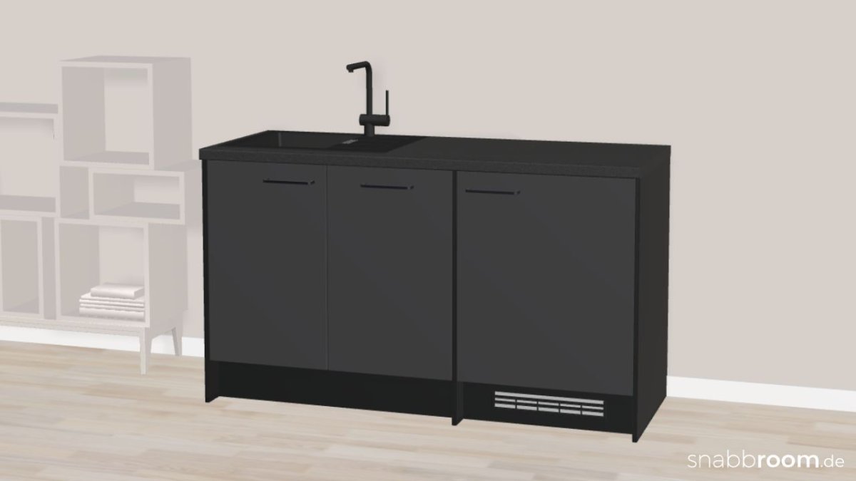nobilia Büroküche Office SGK155, 155,1 cm, Spüle, Geschirrspüler, Kühlschrank – Bild 2