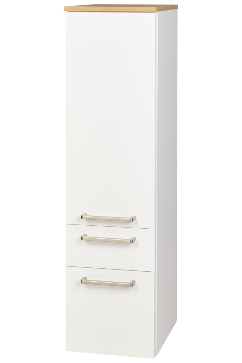 Midischrank / Hängeschrank Bad, 1 Tür, 1 Schublade, 1 Auzug, Scharnier links, nobilia BMSA30-115 – Bild 5